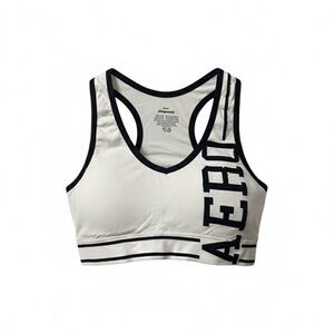 Aeropostale White and Black Sports Bra